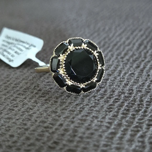 Shivam Black🖤 Onyx Flower🏵 Ring💍 - Picture 12 of 16